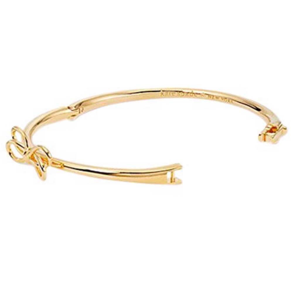 KATE SPADE • Gold Bow Meets Girl Bangle Bracelet - Picture 2 of 4
